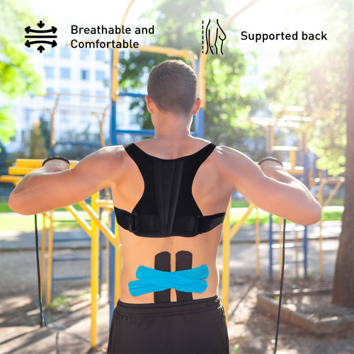 Recovery Bundle — Adjustable Posture Corrector & 6-Speed Percussion Massage Gun